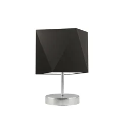 Lampka PASADENA abażur brązowy stelaż stal szczotkowana