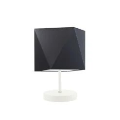 Lampka PASADENA abażur czarny stelaż biały