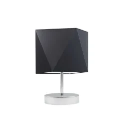 Lampka PASADENA abażur czarny stelaż chrom