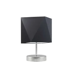 Lampka PASADENA abażur czarny stelaż stal szczotkowana
