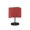 Lampka PASADENA abażur czerwony stelaż czarny