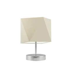Lampka PASADENA abażur ecru stelaż stal szczotkowana