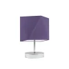 Lampka PASADENA abażur fioletowy stelaż chrom