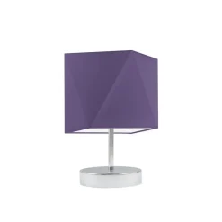 Lampka PASADENA abażur fioletowy stelaż chrom