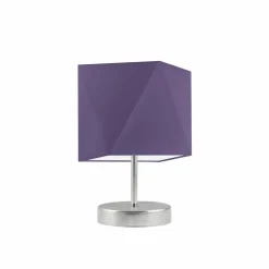 Lampka PASADENA abażur fioletowy stelaż stal szczotkowana