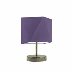 Lampka PASADENA abażur fioletowy stelaż stare złoto