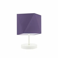 Lampka PASADENA abażur fioletowy stelaż biały
