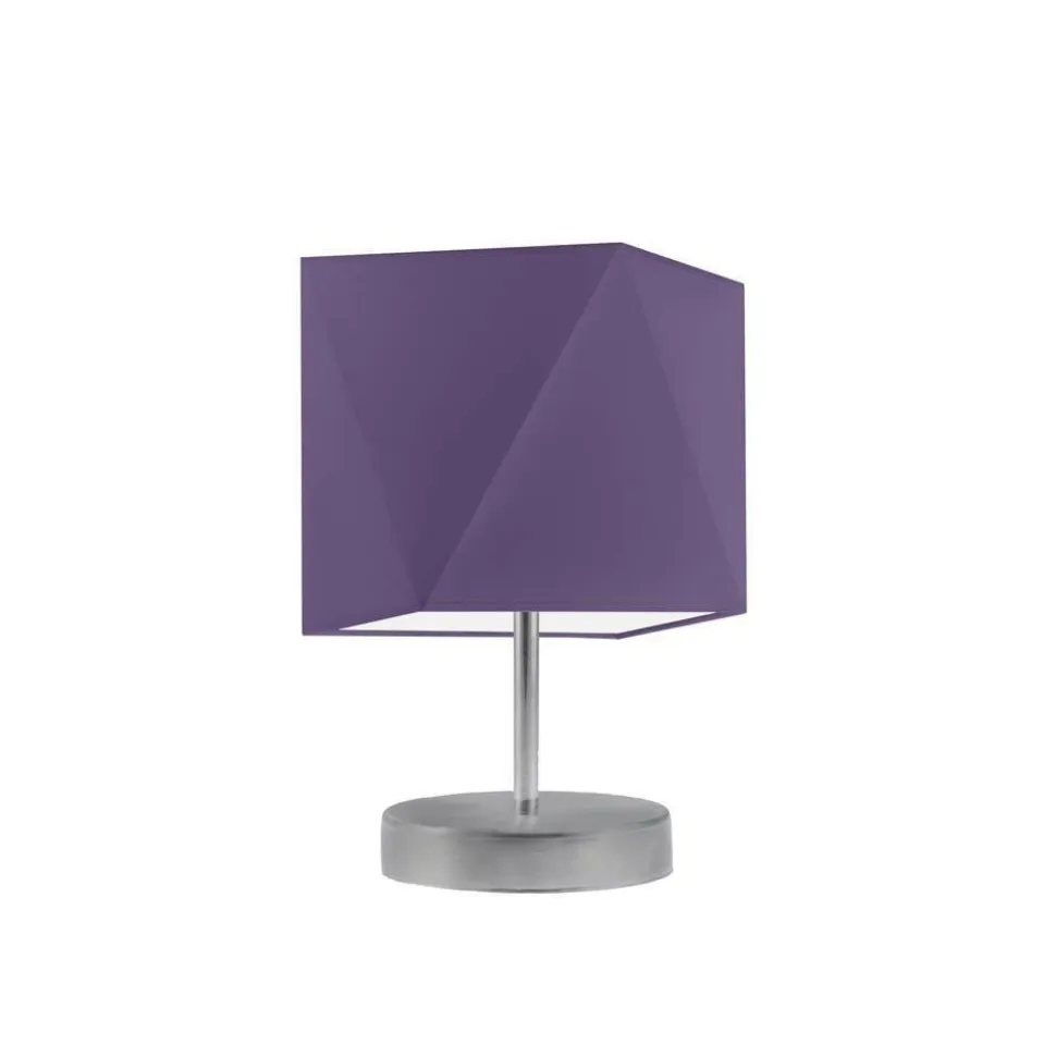 Lampka PASADENA abażur fioletowy stelaż srebrny