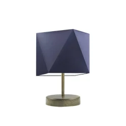 Lampka PASADENA abażur granatowy stelaż stare złoto