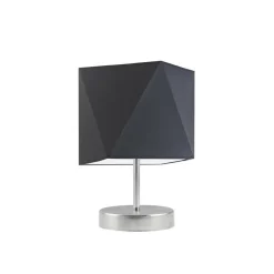 Lampka PASADENA abażur grafitowy stelaż stal szczotkowana