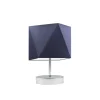 Lampka PASADENA abażur granatowy stelaż chrom