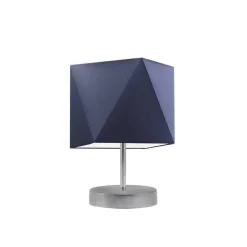 Lampka PASADENA abażur granatowy stelaż srebrny