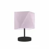 Lampka PASADENA abażur jasny fioletowy stelaż czarny