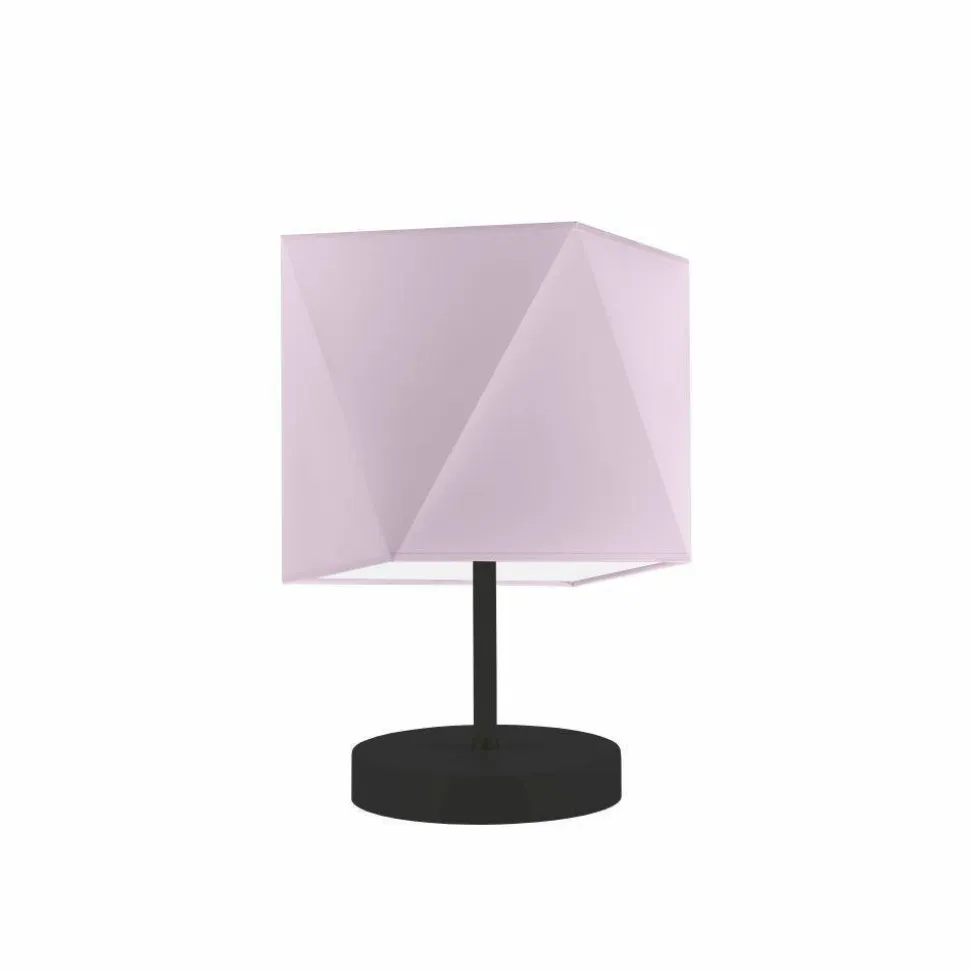 Lampka PASADENA abażur jasny fioletowy stelaż czarny