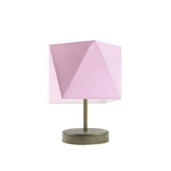 Lampka PASADENA abażur jasny różowy stelaż stare złoto