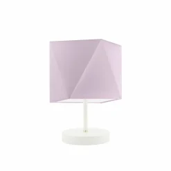 Lampka PASADENA abażur jasny fioletowy stelaż biały