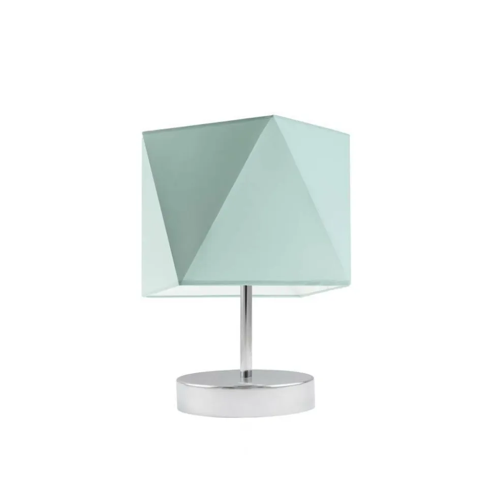 Lampka PASADENA abażur miętowy stelaż chrom