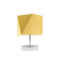 Lampka PASADENA abażur musztardowy stelaż chrom