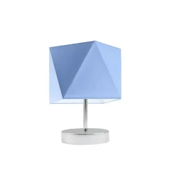 Lampka PASADENA abażur niebieski stelaż chrom