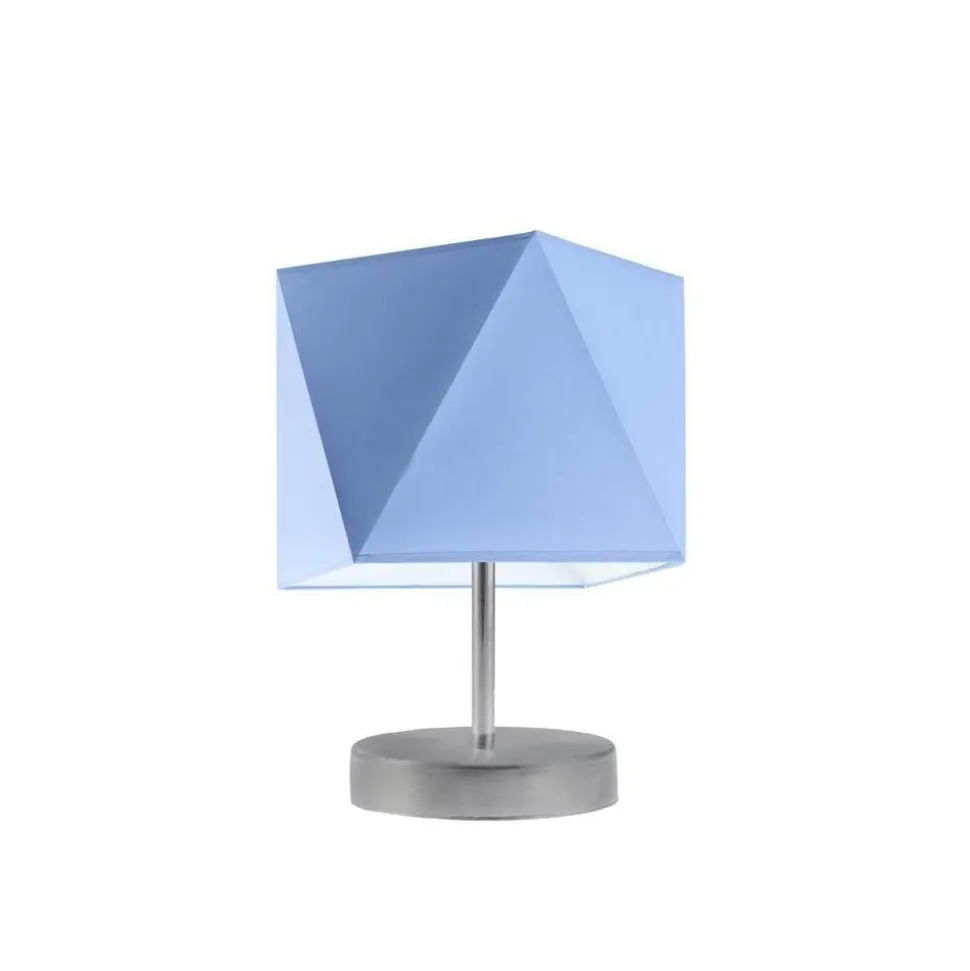 Lampka PASADENA abażur niebieski stelaż srebrny
