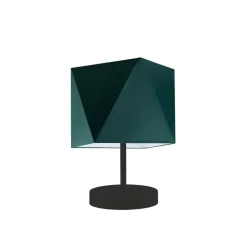 Lampka PASADENA abażur zieleń butelkowa stelaż czarny