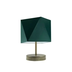 Lampka PASADENA abażur zieleń butelkowa stare złoto