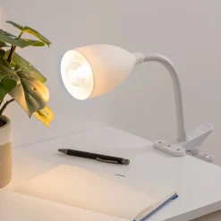 Lampka Sily z klipsem biała