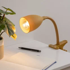 Lampka Sily z klipsem żółta