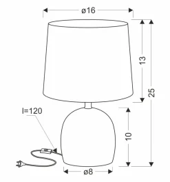 Lampka stołowa Adelina lampa gabinetowa  marmur+złoty 1x40W E14 abażur beżowy od dina