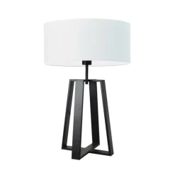 Lampka THOR abażur biały stelaż czarny