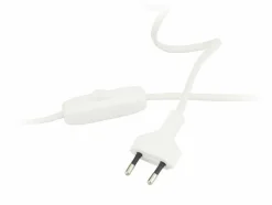 Lampka THOR abażur biały stelaż srebrny