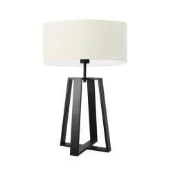 Lampka THOR abażur ecru stelaż czarny