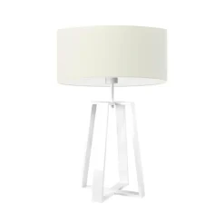 Lampka THOR abażur ecru stelaż biały