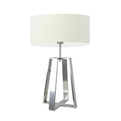 Lampka THOR abażur ecru stelaż srebrny