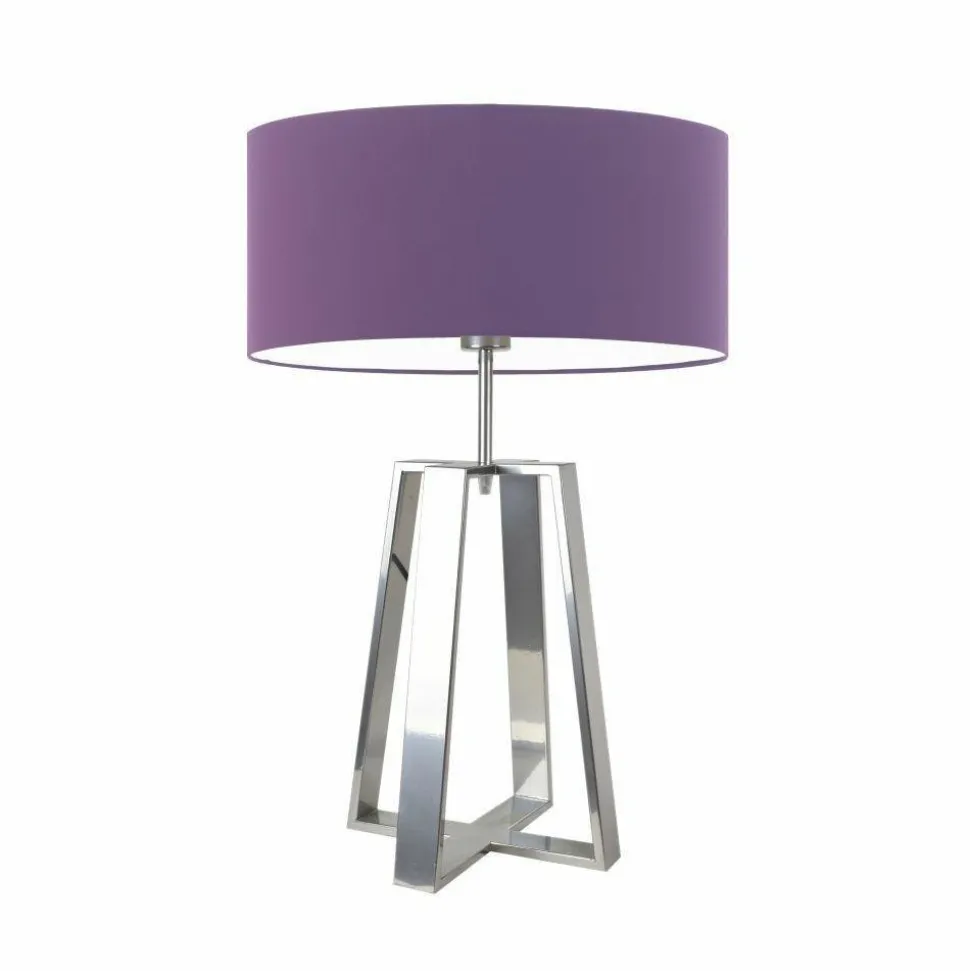 Lampka THOR abażur fioletowy stelaż srebrny