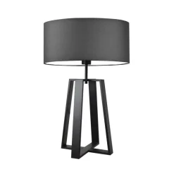 Lampka THOR abażur grafitowy stelaż czarny