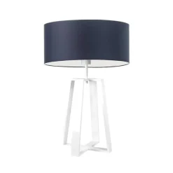 Lampka THOR abażur granatowy stelaż biały