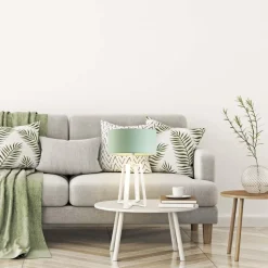 Lampka THOR abażur niebieski stelaż srebrny