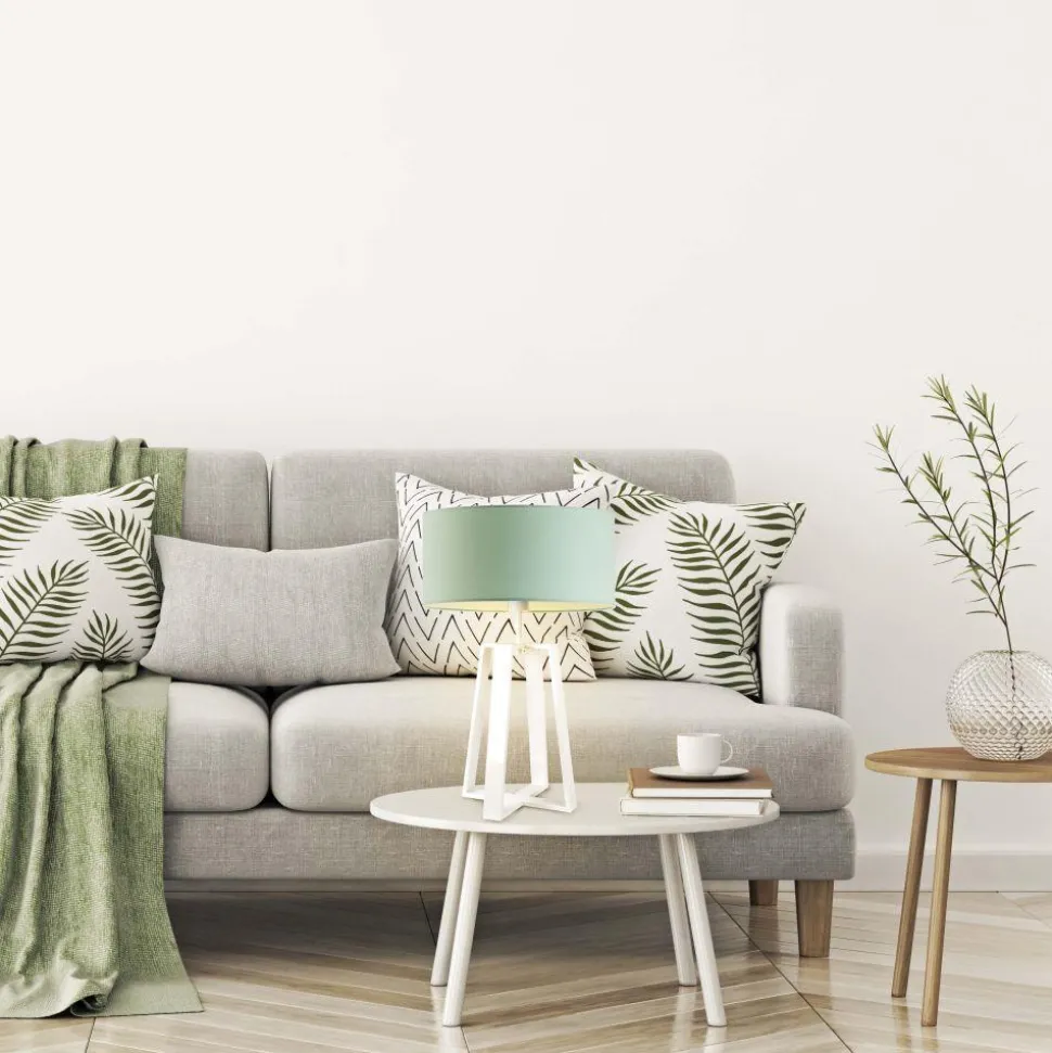 Lampka THOR abażur szary melanż stelaż czarny