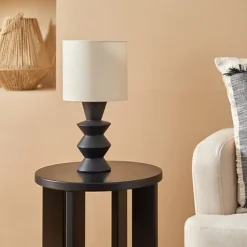 Lampka Yulia 40 cm czarna/biała