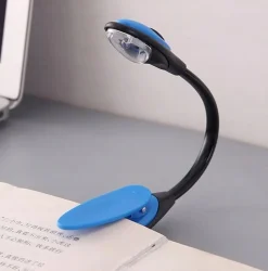 Lampka z klipsem do czytania szara