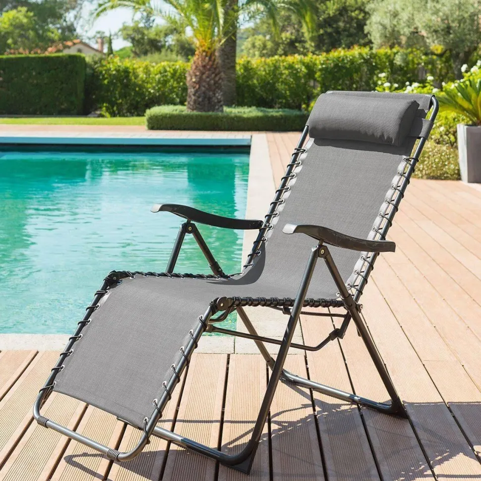 Leżak Relax antracytowy