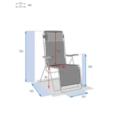 Leżak Relax beżowy ciemny
