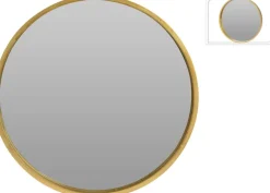 Lustro Afiya 50 cm złote okrągłe