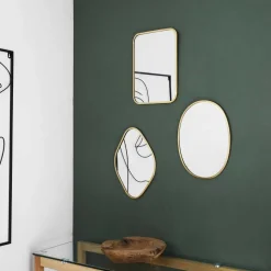 Lustro Arcilla złote prostokąt