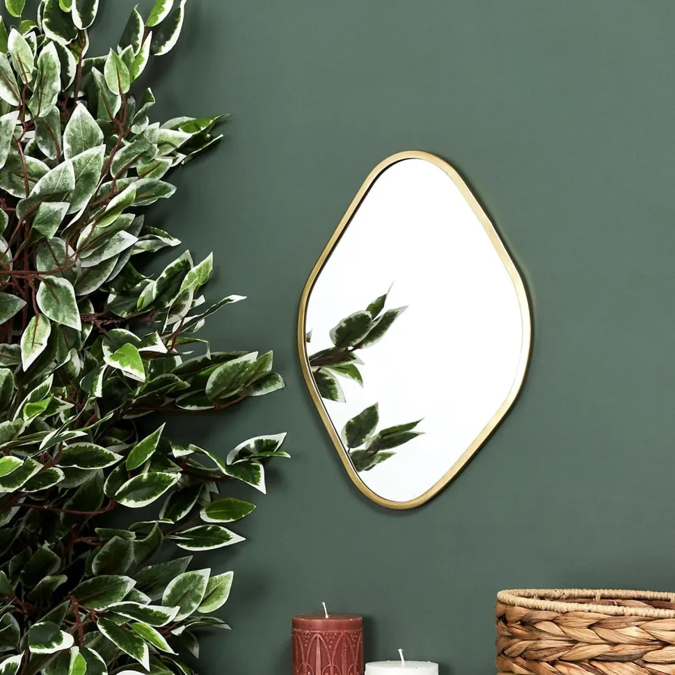 Lustro Arcilla złote romb