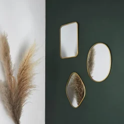 Lustro Arcilla złote romb