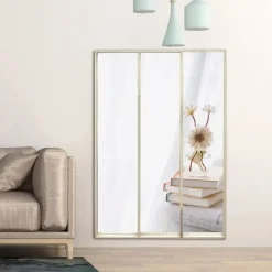 Lustro Atelier potrójne drewniane