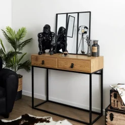 Lustro Atelier XL potrójne czarne