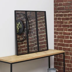 Lustro Atelier XL potrójne czarne